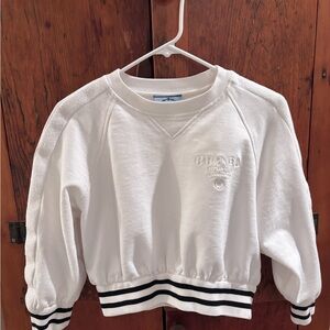 Prada White Kids Sweatshirt with Black Accents